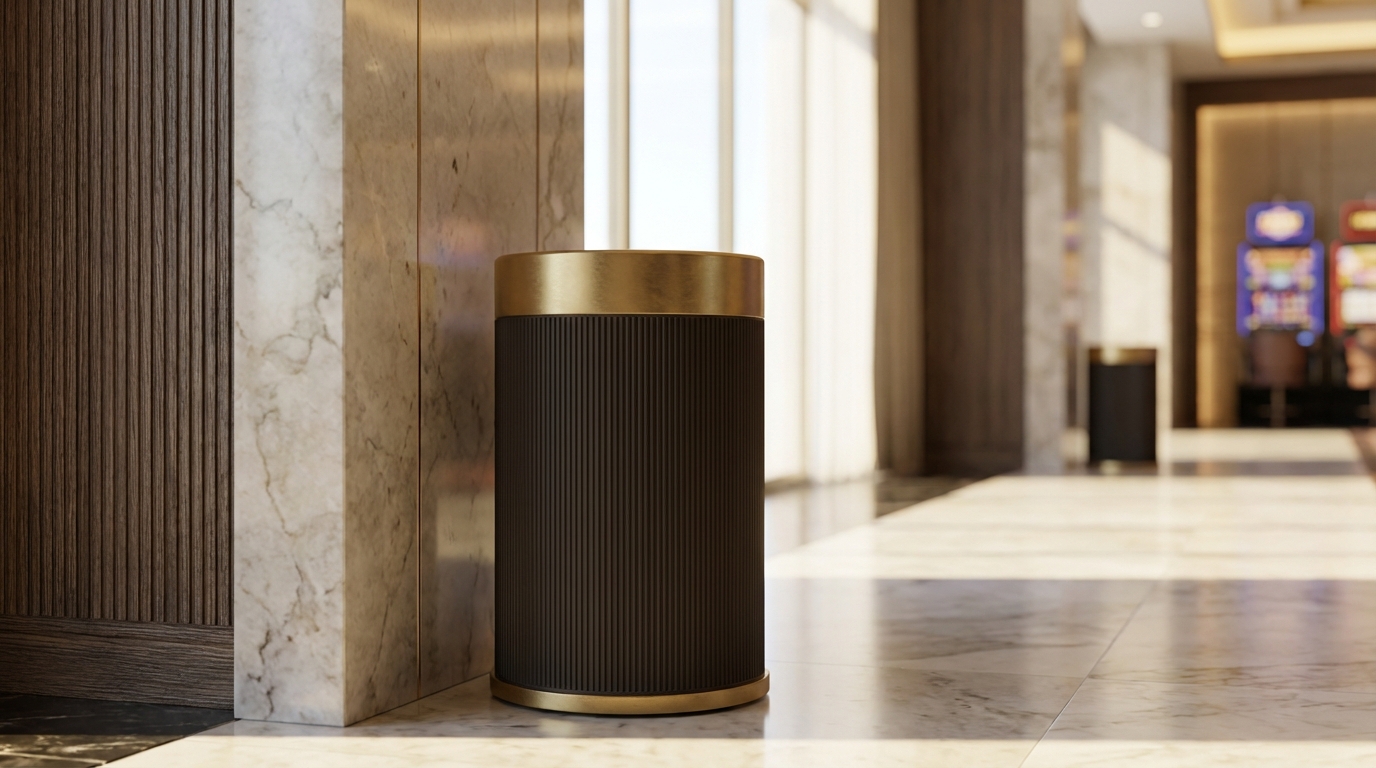 Vernwell receptacle in a luxury lobby